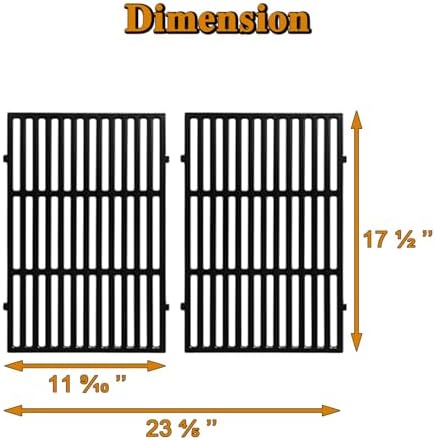 7638 Spirit Grill Replacement Parts for Weber Grill Grates Spirit 300 Series E310 E-315 S-315 E-330 E330 E315 S315 Spirit II E-310 2 E-310 Gas Grill Parts Genesis Silver B 1000 Cooking Grates 2 Pcs - Image 2