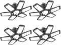 4 Pack Garage Light - 180W 18000 LM 6500K Deformable Garage Lights Ceiling LED with 6+1 Adjustable Panels, Shop Lights E26/E27 Screw Socket for workshops, Parking, Basement, Storage Room by LAMLAMCK