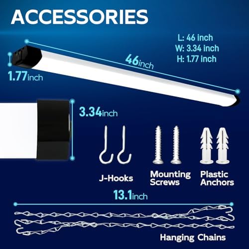 hykolity 4FT 120W LED Shop Light Linkable,13000LM(400w Equivalent) - Image 6