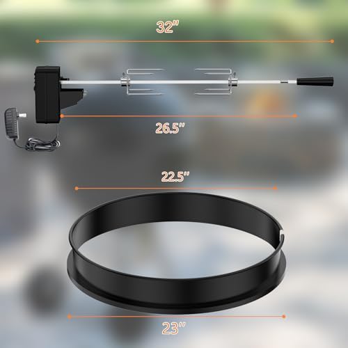 Skyflame Charkettle Rotisserie Ring Kit with DC Motor and Adapter - Image 3