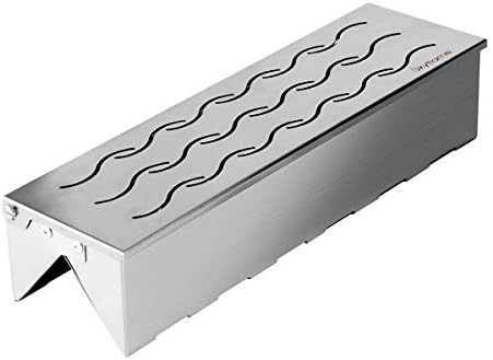 Skyflame Wood Chip Smoker Box for Charcoal, Propane Gas Grill by Skyflame