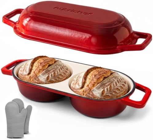 NutriChef Mini Double Dutch Oven for Sourdough Bread Baking by NutriChef%E2%84%A2Kitchen
