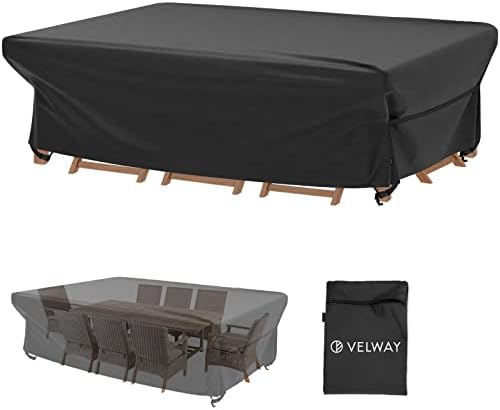 Patio Furniture Covers Waterproof Outdoor Table Cover 98"Lx78"Wx28"H by Velway