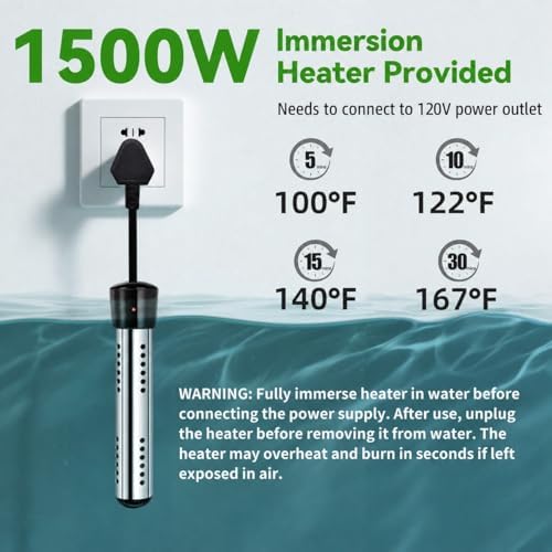 InkTrail Portable Camping Shower with Heater,6000mAh Rechargeable - Image 2