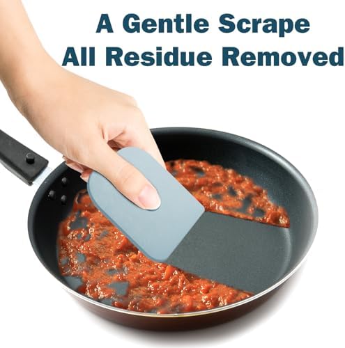 Pan Scraper, 5 Pcs Pot & Dish Scraper Plastic, Sturdy Scraper Kitchen Tool - Image 4
