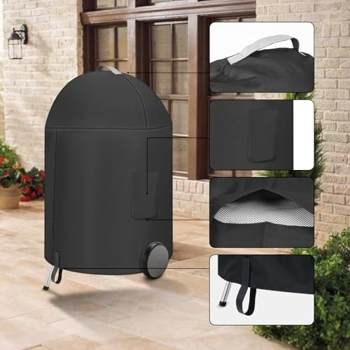 7150 Grill Cover for Weber Premium Kettle Charcoal, 22 Inch Round Cover - Image 3