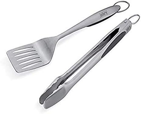 Weber® Deluxe Tool Set - Stainless-Steel Grill Spatula & Locking Tongs by Unknown