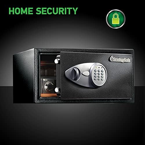 SentrySafe Shelf Safe with Digital Keypad Lock, Steel Safe with Interior Lining and Bolt Down Kit for Money, Jewelry, Documents, 0.98 Cubic Feet, 8.9 x 16.9 x 13.6 Inches, X105 - Image 2