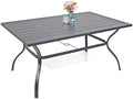 60"x38" Rectangle Outdoor Patio Dining Table Weather-Resistant for 6 Person by Anmutig