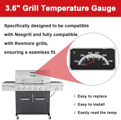 DELSbbq 3.6" Lid Thermometer Replacement for Nexgrill & for Kenmore Grills - Image 6