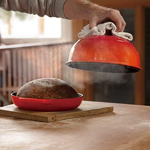 Le Creuset Enameled Cast Iron Round Bread Oven, 9.5 inch, Flame - Image 4