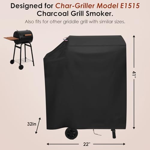 Grill Cover for Char-Griller Model E1515 Charcoal Gril - Image 2