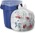 Aluf Plastics 33 Gallon Clear Trash Bags - 33" x 39" - 1.5 MIL (eq) - CSR Series - Heavy Duty Industrial Liners Clear Garbage Bags for Recycling, Contractors, Storage, Outdoor, 1 Count (Pack of 100) by AlufPlastics