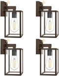 FOLKSMATE Plastic Dusk to Dawn Outdoor Wall Sconce Dark Chocolate 4-Pack by FOLKSMATE