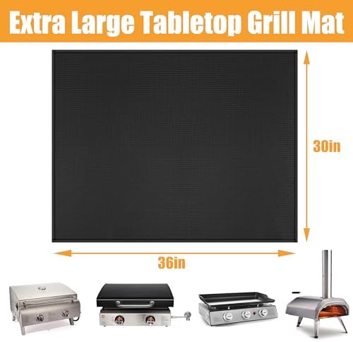 Heat Resistant Mats for Countertop fits Tabletop Grill, 36x30x0.02in, Black - Image 5