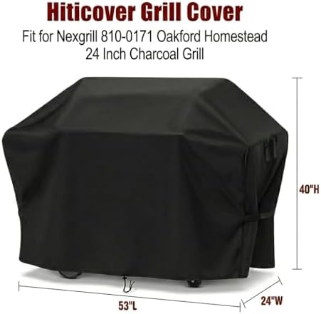 Grill Cover for Nexgrill Oakford Homestead 24 Inch Charcoal Grill - Image 3