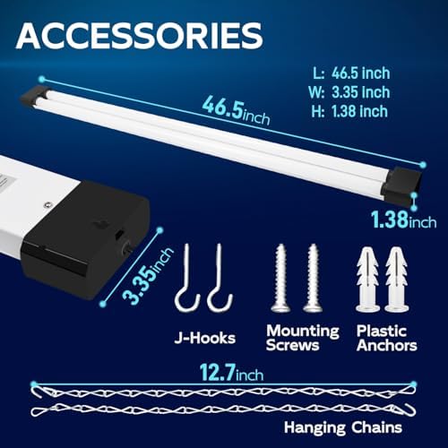 hykolity 4FT Linkable LED Shop Light for Garage,6500LM,5000K Daylight - Image 6