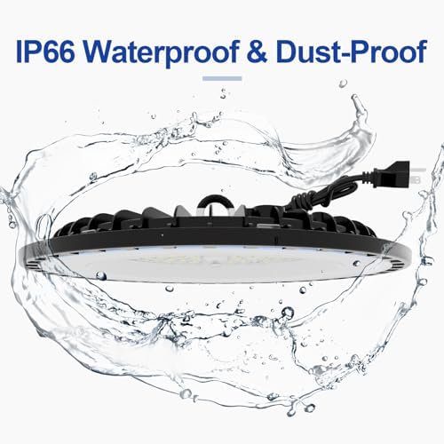 6 Pack UFO High Bay LED Shop Lights 150W, 15000 LM, 5000K, AC110-277V - Image 5