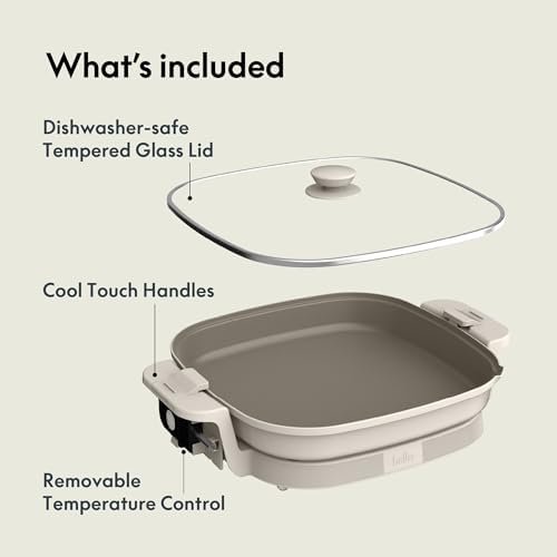 bella Fits-Anywhere™ SAUTE XL Make & Take Skillet, Non-Toxic, Oatmilk - Image 6