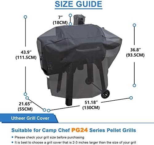 Utheer Pellet Grill Cover for Camp Chef 24 Woodwind Pro DLX/SG w/o Sidekick - Image 2