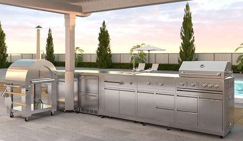 KoolMore 32 in. Outdoor Propane Gas and Wood fired Pizza Oven in Stainless-Steel - Image 5