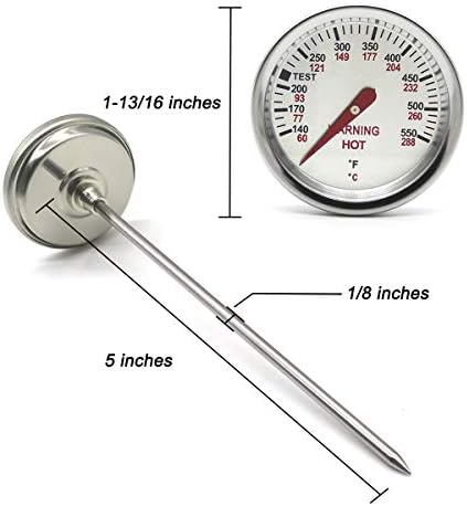 9815 & 62538 Accurate Grill Thermometer Replacement for Weber Genesis Silver B/C, Genesis Gold B/C, Genesis 1000-5500 Series, Temperature Gauge with a 5” Prong, Thermostat for Weber Gas Grill - Image 4