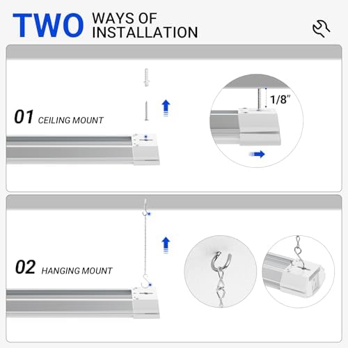 Barrina BS84 LED Shop Lights 4FT for Workshop, 84W 10000LM 6500K, 4 Packs - Image 6