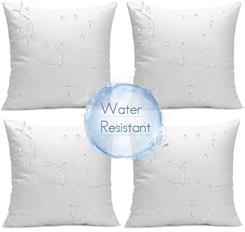 Ashler Outdoor Pillows, 18 x 18 Waterproof Pillow Inserts Set of 4 by AshlerHomeDeco