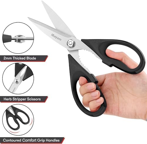 Cook's Tool & Gadget Sets, iBayam 8.7 inch All Purpose Kitchen Shears - Image 4