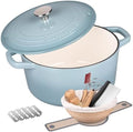 VORRINGARD Enameled Cast Iron Dutch Oven Pot with Lid, for Bread Baking, Round Bread Oven- include Sourdough Bread Baking Supplies set, 4.5QT, Sea Salt by Unknown