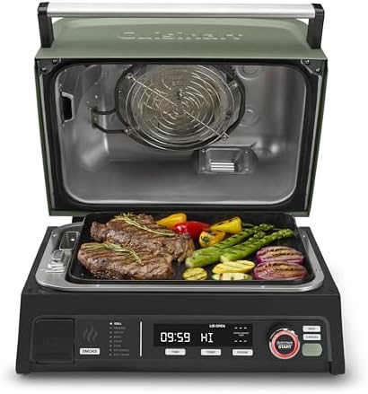 Cuisinart Outdoor Electric Grill, 8-in-1 Air Fryer/Grill/Smoker, 154 sq in by Cuisinart