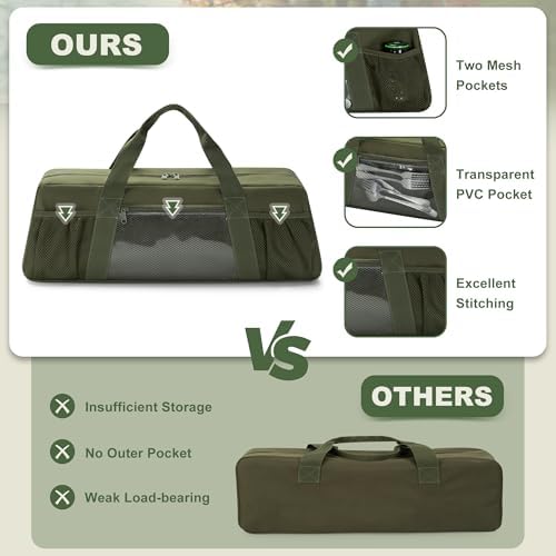 HODRANT Grill Tool Storage Bag with Pockets for Barbecue Tool up to 22" - Image 4
