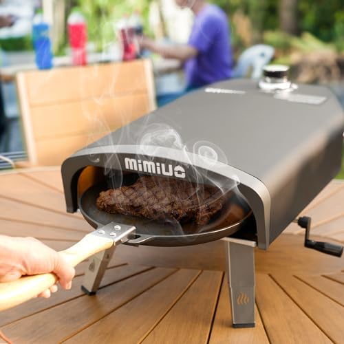 Mimiuo Manual-Rotate Gas Pizza Oven Outdoor – 60 Sec Bake, w/Stone & Peel - Image 7