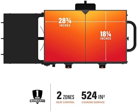 Blackstone 28 Inch Original Omnivore 2365, 2 Burner Griddle Outdoor Flat Top Grill with 5467 Patio Series Griddle Cover - Image 4