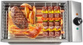 Indoor Electric Grill, 110V 1800W Commercial Griddle, Stainless Steel Removable Nonstick Grate with Removable Temperature Control, for Outdoor, Camping,for steak, chicken, sausage, patty, fish by ALSKXaxna