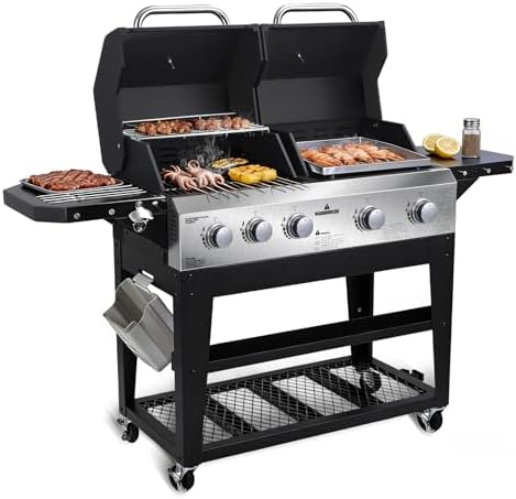 Redlife 3-Burner Propane Gas Grill & Griddle Combo, 54,000 BTU by Redlife