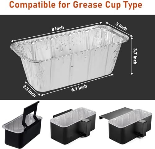 100 Pack Grease Cup Liners Compatible with Blackstone Griddle 5017 - Griddle Accessories, Disposable Grill Grease Tray, Aluminum Foil Drip Pan Grease Catcher Cup Liner for 17, 22, 28, 36 Inch - Image 3
