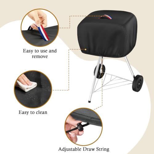 Grill Cover for 18 Inch Charcoal Grill, BBQ Grill Cover - Image 3