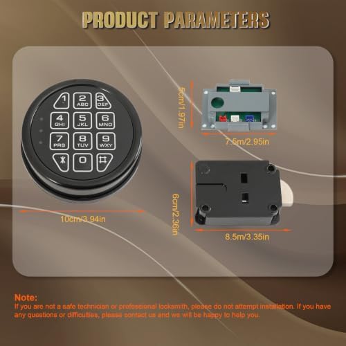 Electronic Safe Lock Kit Replacement with Digital Keypad and Solenoid Lock - Image 6