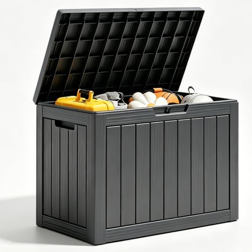 KAMABOKO Outdoor Storage Box, 50 Gallon Deck Box Outdoor Waterproof Patio by KAMABOKO