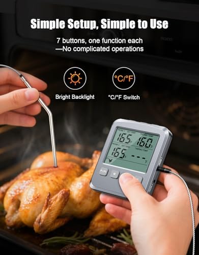 Dual Probe Meat Thermometer Digital for Cooking, Grilling & Smoking - Image 4