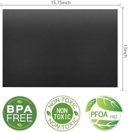 Grill Mats for Outdoor Gas Grill, Set of 7, Black - Image 2