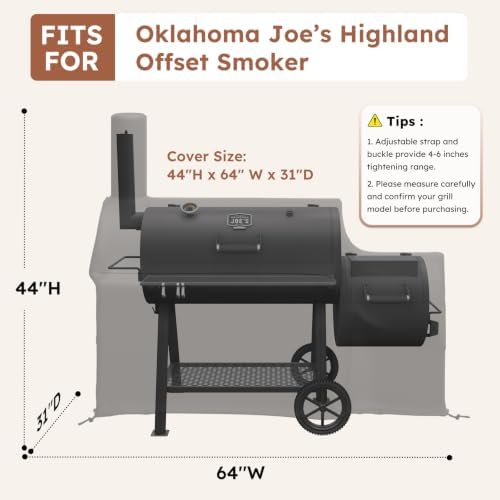 MR. COVER Grill Cover for Oklahoma Joe's Highland Smoker,600D Heavy Duty - Image 2
