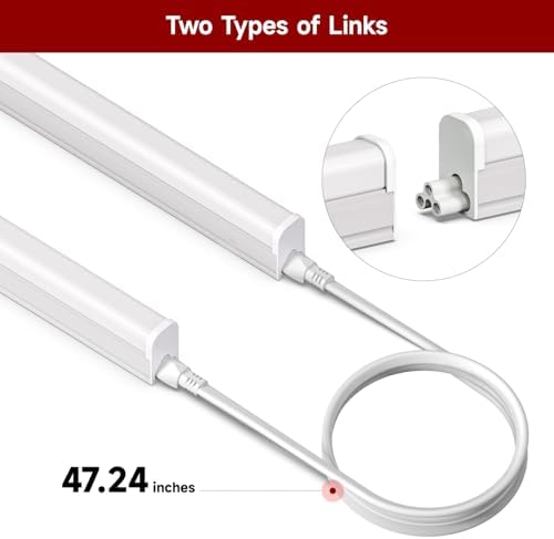 LED Shop Light for Garage, T5, 4FT, 20W, 2200LM, 6500K, 4 Pack - Image 4