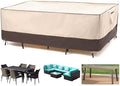 F&J Outdoors Patio Furniture Cover, Beige + Coffee, 86"W x 44"D x 27.5"H by FJOutdoors