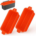 2 PCS Silicone Grease Cup Liners for Blackstone 36 28 22 17 Inch Griddle,Reusable Grease Catcher Cup Liner Grill Grease Tray,Durable Drip Pans Blackstone Griddle Accessories,Orange by Oliggive