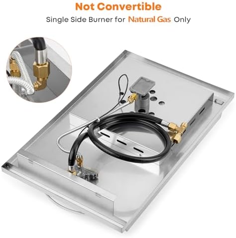 Stanbroil Built-In Single Side Burner for Outdoor Kitchen, Natural Gas - Image 5