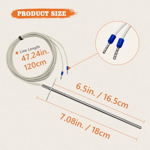 7" RTD Temperature Probe Sensor for Traeger Z-Grills Pellet Grills, BAC194 - Image 2