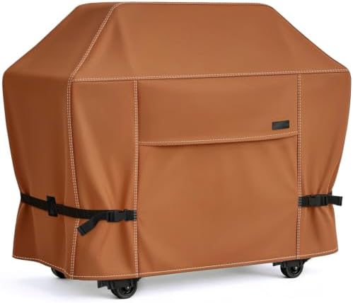 NettyPro Grill Cover Heavy Duty Waterproof 44 inch, Outdoor 2 Burners Gas BBQ Cover for Outside Weber, Char-Broil, Brinkmann, Nexgrill Barbecue, Brown by NettyPro