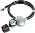ATKKE 3ft Propane Hose Regulator with Gauge, Universal Gas Grill Regulator and Hose for Weber, Charbroil, Nexgrill, Cuisinart Grill, Patio Heater and Fire Pit, Low Pressure 3/8 Female Flare Nut by Nowlettheoutdoorfununfold